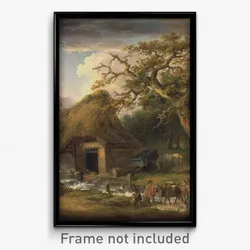 George Morland - The Old Water Mill