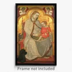 Pietro Lorenzetti, Italian (active Siena, Assisi, Arezzo, and Florence), first documented 1306, last documented 1345 - Virgin and Child Enthroned and Donor, Angels
