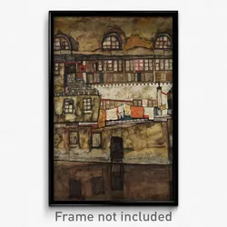 Egon Schiele - House Wall on the River