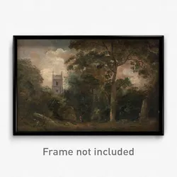 John Constable - A Church in the Trees