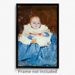 Arthur Streeton - Orange, blue and white (portrait of Keith)