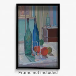 Spencer Frederick Gore - Blue and Green Bottles and Oranges