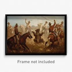 James Walker - Cowboys Roping a Bear