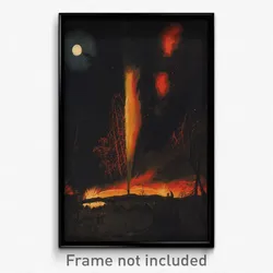 James Hamilton - Burning Oil Well at Night, near Rouseville, Pennsylvania