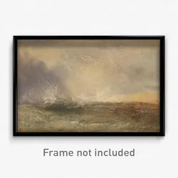 Joseph Mallord William Turner - Stormy Sea Breaking on a Shore