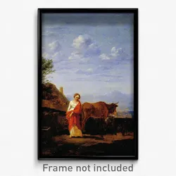 Du Jardin, Karel - A Woman with Cows on a Road