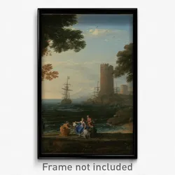 Claude Lorrain (Claude Gellée) (French, 1604 or 1605 ? - 1682) - Coast View with the Abduction of Europa