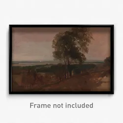 Peter DeWint - Landscape study at sunset