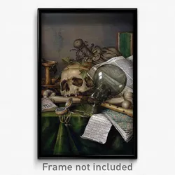 Edwaert Collier - Vanitas - Still Life with Books and Manuscripts and a Skull