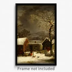 George Henry Durrie - Winter Scene in New Haven, Connecticut