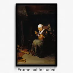 Van Brekelenkam, Quiringh - Old Woman Eating