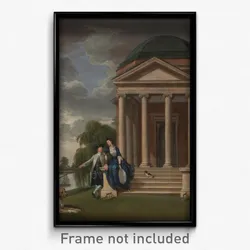 Johan Joseph Zoffany - David Garrick and his wife by his Temple to Shakespeare, Hampton