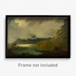 Joseph Wright of Derby - Derwent Water, with Skiddaw in the distance