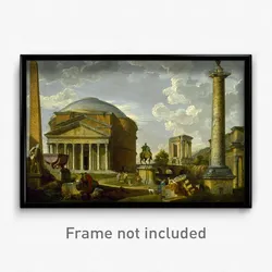 Giovanni Pauolo Panini - Fantasy View with the Pantheon and other Monuments of Ancient Rome