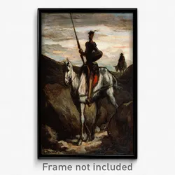 Honore Daumier - Don Quixote in the Mountains