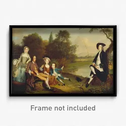 Arthur Devis - Portrait of a Family, Traditionally Known as the Swaine Family of Fencroft, Cambridgeshire