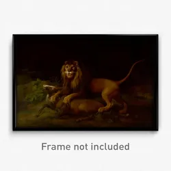 George Stubbs - A Lion Attacking a Stag
