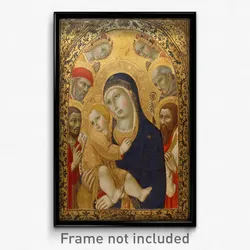 Sano di Pietro - Madonna and Child with Saints Jerome, John the Baptist, Bernardino and Bartholomew