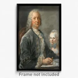 François Dorly - Portrait of an architect with a little girl