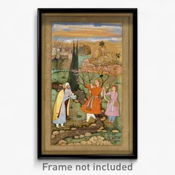 Salim Quli - Leaf from the Muraqqa Gulshan- The Poet and the Prince (recto) Calligraphy (verso)