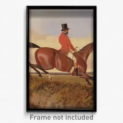 John Dalby - Foxhunting- Clearing a Bank