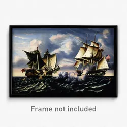 Thomas Chambers - Capture of H.B.M. Frigate Macedonian by U.S. Frigate United States, October 25, 1812