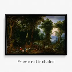 Jan Brueghel, the Elder - Wooded Landscape with Abraham and Isaac