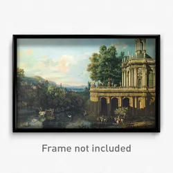 Bernardo Bellotto - Architectural Caprice with a Palace