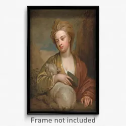 Sir Godfrey Kneller - Portrait of a Woman as St. Agnes, Traditionally Identified as Catherine Voss