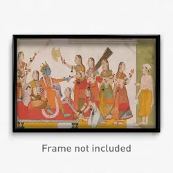 Krishna welcoming Sudama, from a Bhagavata Purna