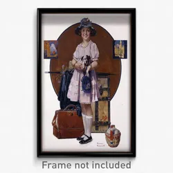 Norman Rockwell - Vacation's Over (Girl Returning from Summer Trip )