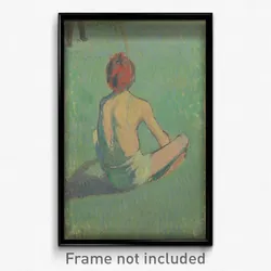 Émile Bernard - Boy sitting in the grass