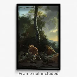 Adam Pynacker - Landscape with enraged ox