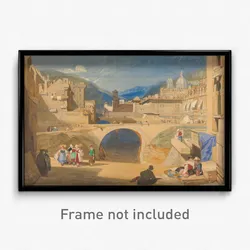 John Sell Cotman - Bridge in a Continental Town