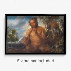 Jacob Jordaens - Satyr Playing the Pipe (Jupiter's Childhood) (fragment)