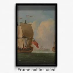 Francis Swaine - An English Sloop and a Frigate in a Light Breeze