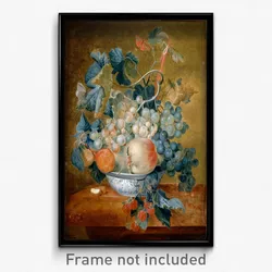 Van Huysum, Michiel - A Delft Bowl with Fruit