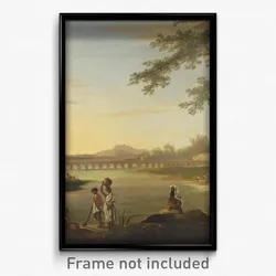William Hodges - The Marmalong Bridge, with a Sepoy and Natives in the Foreground
