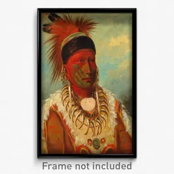 George Catlin - The White Cloud, Head Chief of the Iowas