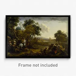Nicolaes Piertersz. Berchem - Landscape with a Hunting Party