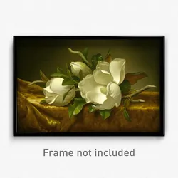 Martin Johnson Heade - Magnolias on Gold Velvet Cloth