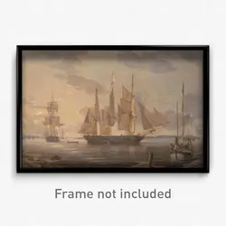 Robert Salmon - Ships in harbor