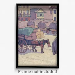 Robert Polhill Bevan - Hay Carts, Cumberland Market