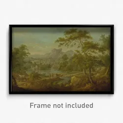 Thomas Smith of Derby - An Imaginary Landscape with a Wagon and a Distant View of a Town