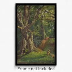 Sir Hubert von Herkomer - Woodland scene with rabbits
