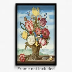 Ambrosius Bosschaert - Bouquet of Flowers on a Ledge