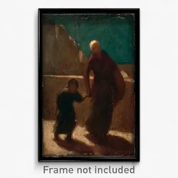 Honoré Daumier - On a Bridge at Night