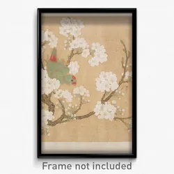 Huang Jucai - Parrot and insect among pear blossoms