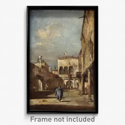Francesco Guardi - Architectural fantasy with a courtyard