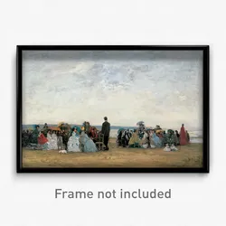 Eugène Boudin - The Beach near Trouville